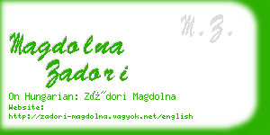 magdolna zadori business card